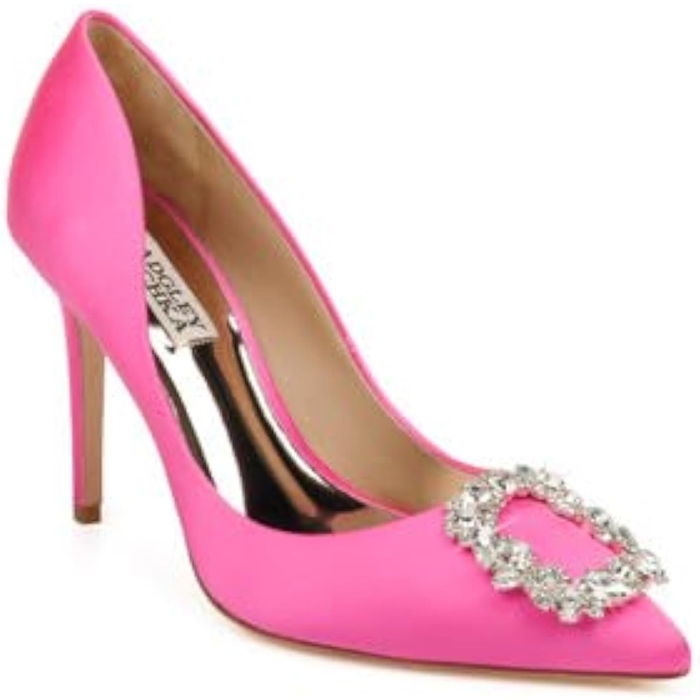 Badgley Mischka Women's Cher Pump
Pink Embellished Heels size 6.5 hot pink 💕